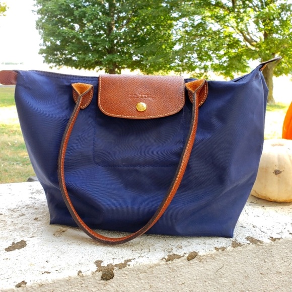 Longchamp Navy Le Pliage Small Tote - Picture 2 of 8